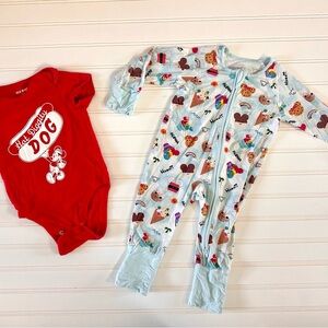 Bundle: ALOHA MADE Hawaii Snacks Coverall & Old Navy Bodysuit